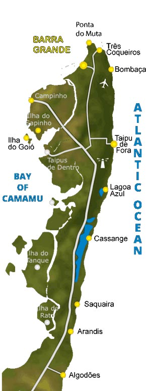 mapa peninsula de marau